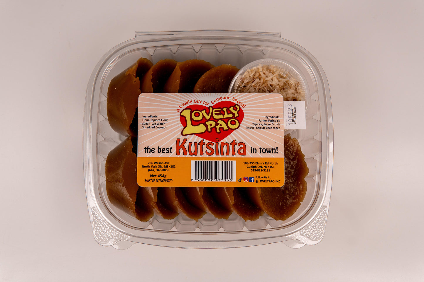 1 Case, Lovely Pao - Kakanin, Kutsinta 454g - (12 pack per Case)