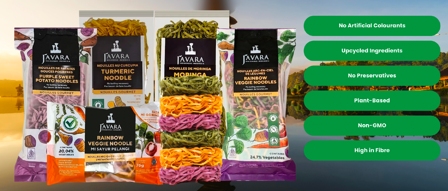 1 Case, 12 Pack - JAVARA VEGGIE NOODLE RAINBOW 200G