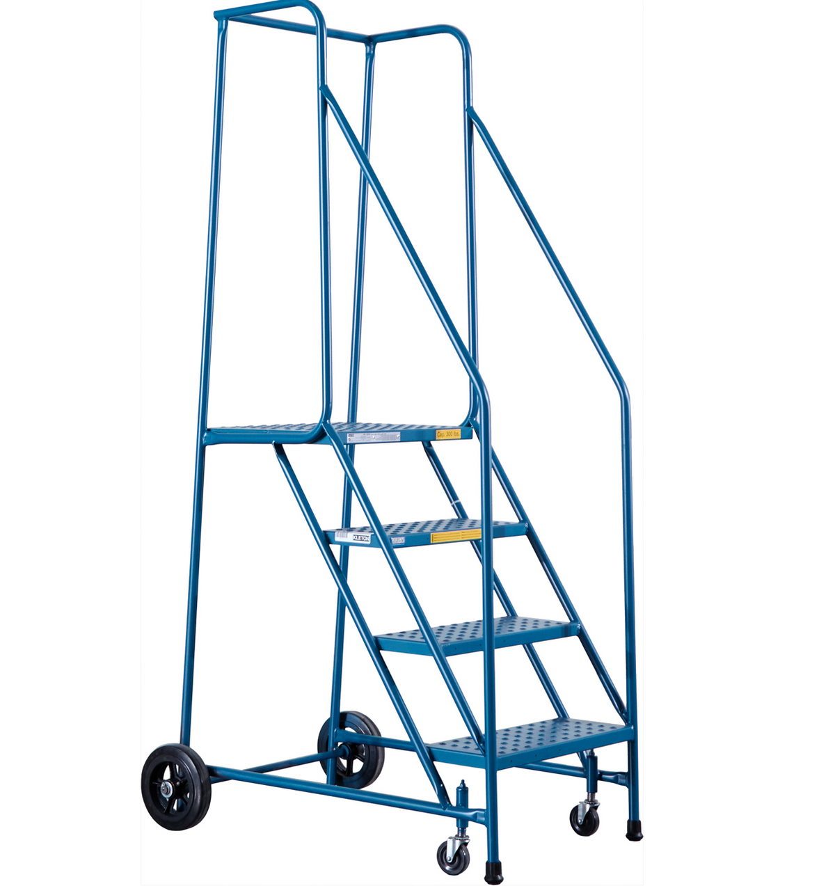 Kleton MA614 CSA-Certified 4-Step Rolling Steel Ladder, 37" Platform