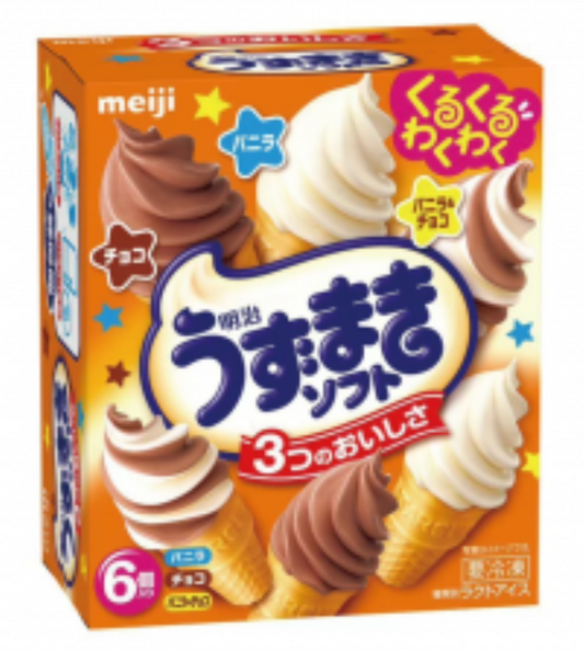 1 Case, 8 Pack, Meiji Vanilla & Chocolat Flavour Ice Bar, 6pcs/ 420ML - PAL-28225