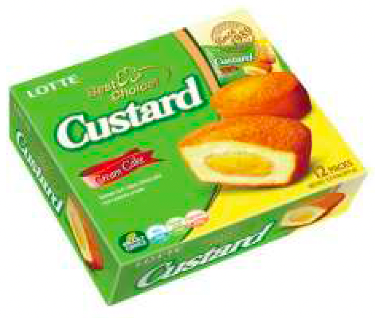 1 Case, 8 Pack - PALDO LOTTE CUSTARD CAKE, (276Gx12) PAL# 25411