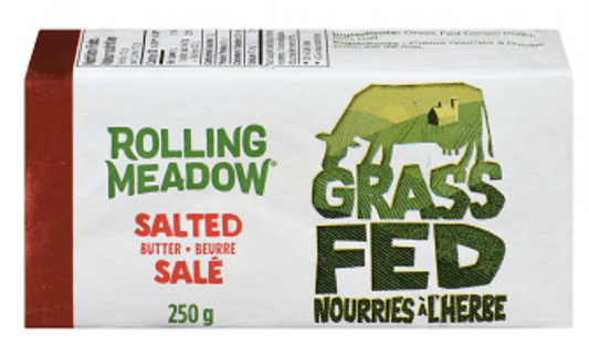 1  Case, SALTED GRASS FED BUTTER, Rolling Meadows- 25pcs per Case