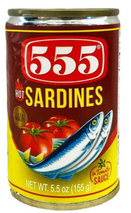555 Sardines in Tomato Sauce w/ Chili 50x155g - PAL# STAR-014