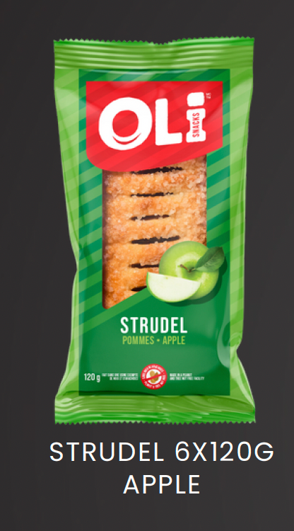 1 Case, OLi Snacks, APPLE STRUDEL (10x6x120G) - PAL# VP-OLI-001