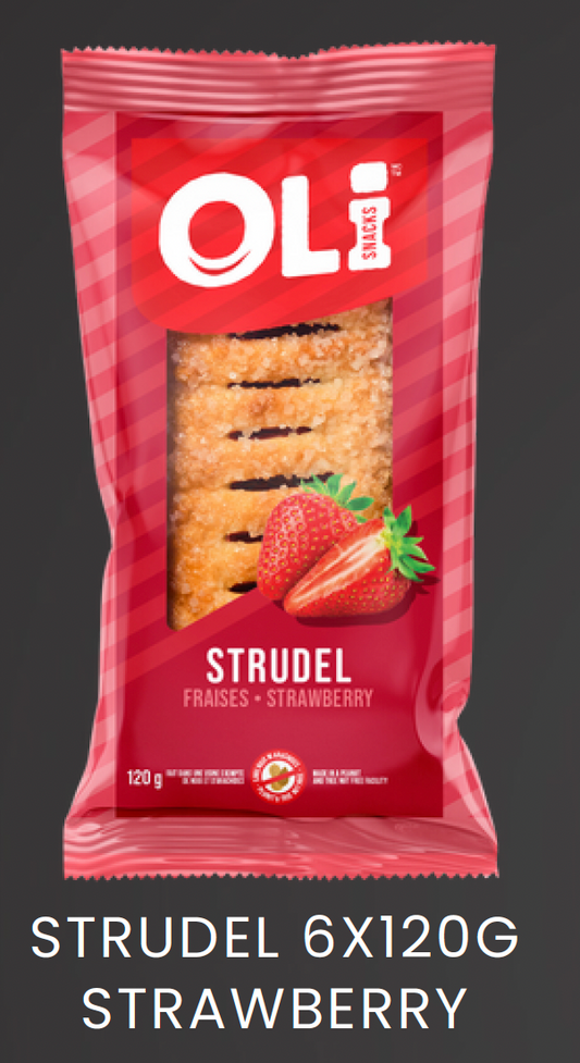 1 Case, OLi Snacks, STRAWBERRY STRUDEL (10x6x120G) - PAL# VP-OLI-002