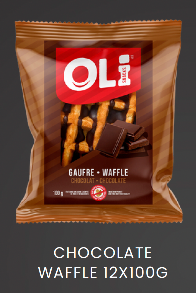 1 Case, OLi Snacks - CHOCOLATE WAFFLE (10x12x100G) - PAL# VPQC-OLI-0010