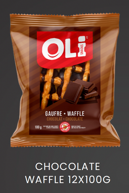 1 Case, OLi Snacks - CHOCOLATE WAFFLE (10x12x100G) - PAL# VPQC-OLI-0010