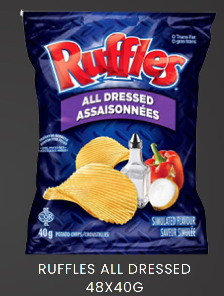 1 Case, Ruffles - ALL DRESSED (48x40G) - PAL# VPQC-RFLS-0014