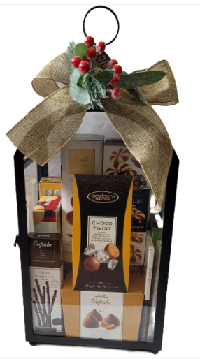 Black Metal & Glass lantern gourmet gift KIT. All you need to make 12 Gift Lanterns Simple assembly Required.