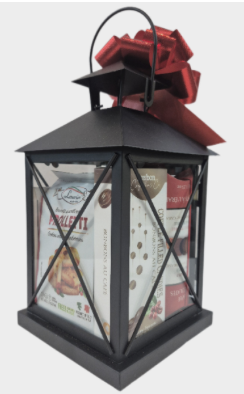 Black Metal & Glass Lantern Gift Basket Kit - 12 Piece Case | Gourmet Lantern Assembly Kit