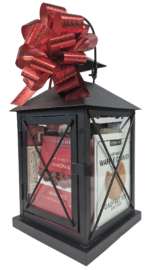 Black Metal & Glass Lantern Gift Basket Kit - 12 Piece Case | Gourmet Lantern Assembly Kit