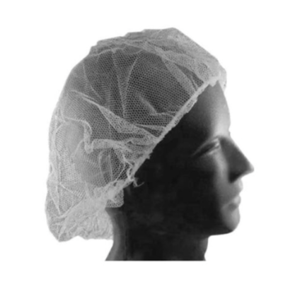 1 Case - Polyester Mesh Hairnet - White 21" 100/PK