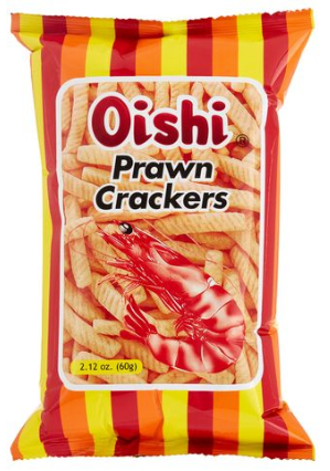 1 Case, Oishi Prawn Crackers Classic 50/60g upc4891208040136