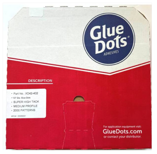 Glue Dots (Made in USA) - 2000 Dots / Box, Super High Tack - Double sided instant adhesive dots