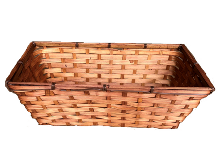 Brown Bamboo Gift Basket Kit - 24 Piece Case | Natural Rectangular Gourmet Basket Assembly Kit