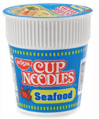 Nissin Cup Noodles Seafood - 1 Case (36 Cups, 60g Each)