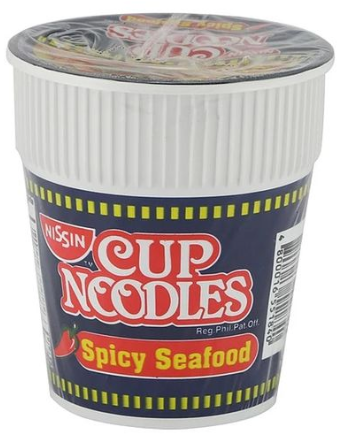 Nissin Cup Noodles Spicy Seafood - 1 Case (36 Cups, 60g Each)