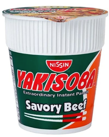 Nissin Cup Yakisoba Beef - 1 Case (36 Cups, 77g Each)
