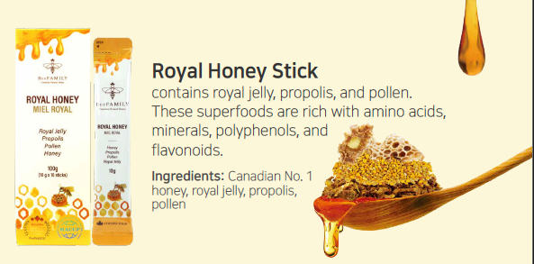 Royal Honey Stick - 1 Case (20 Packs, 200 Sticks Total)