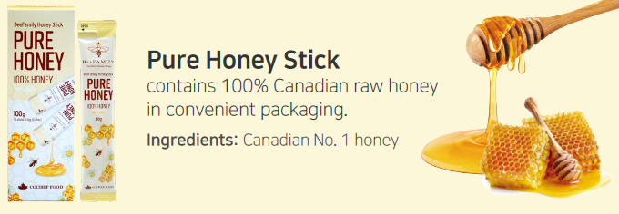 Pure Honey Sticks - 1 Case (8 Packs, 240 Sticks Total)