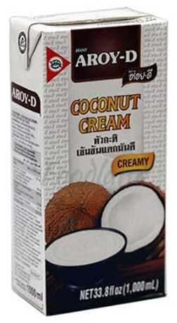 Aroy-D UHT Coconut Cream - 1 Case (12 x 1000ml)
