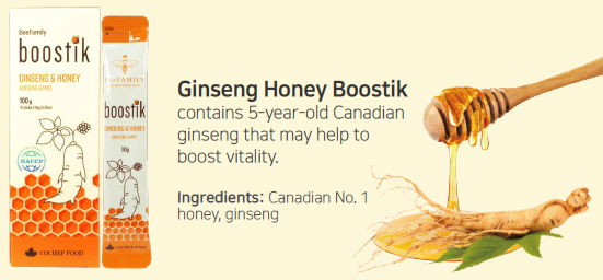 Ginseng Boostik Honey Sticks - 1 Case (20 Packs, 200 Sticks Total)