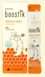 Ginseng Boostik Honey Sticks - 1 Case (20 Packs, 200 Sticks Total)