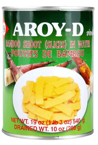 Aroy-D Bamboo Shoot Slice In Water - 1 Case (24 x 540g)