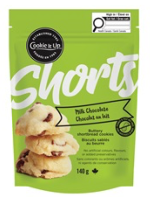 Cookie It Up Milk Chocolate Shorts - 1 Case (6 x 140g)