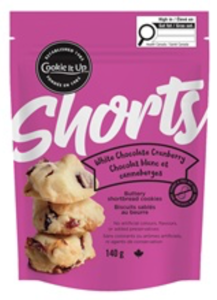 Cookie It Up White Chocolate Cranberry Shorts - 1 Case (6 x 140g)