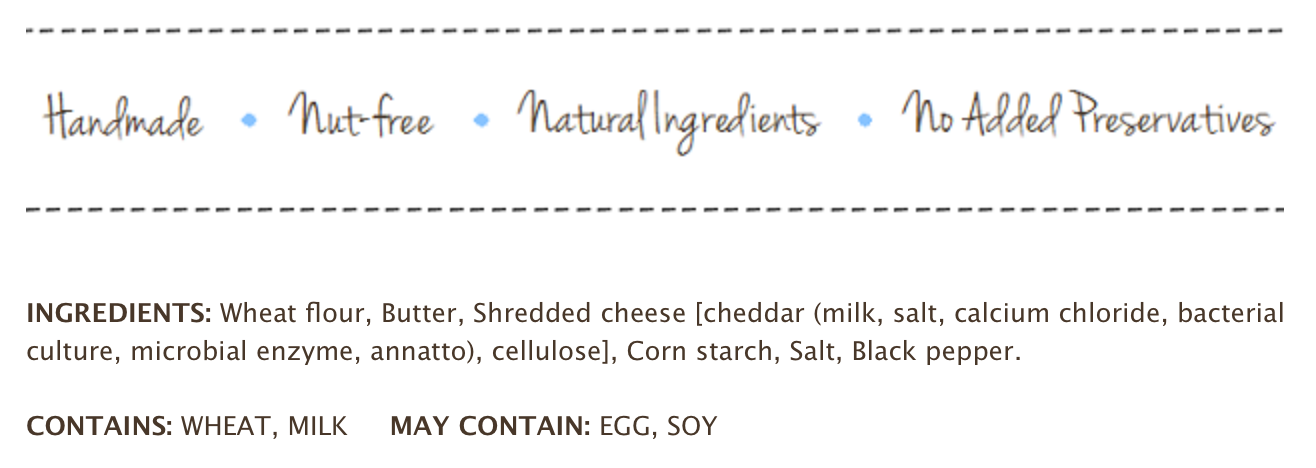 Cookie It Up Canadian Cheddar Savoury Shorts - 1 Case (6 x 90g)