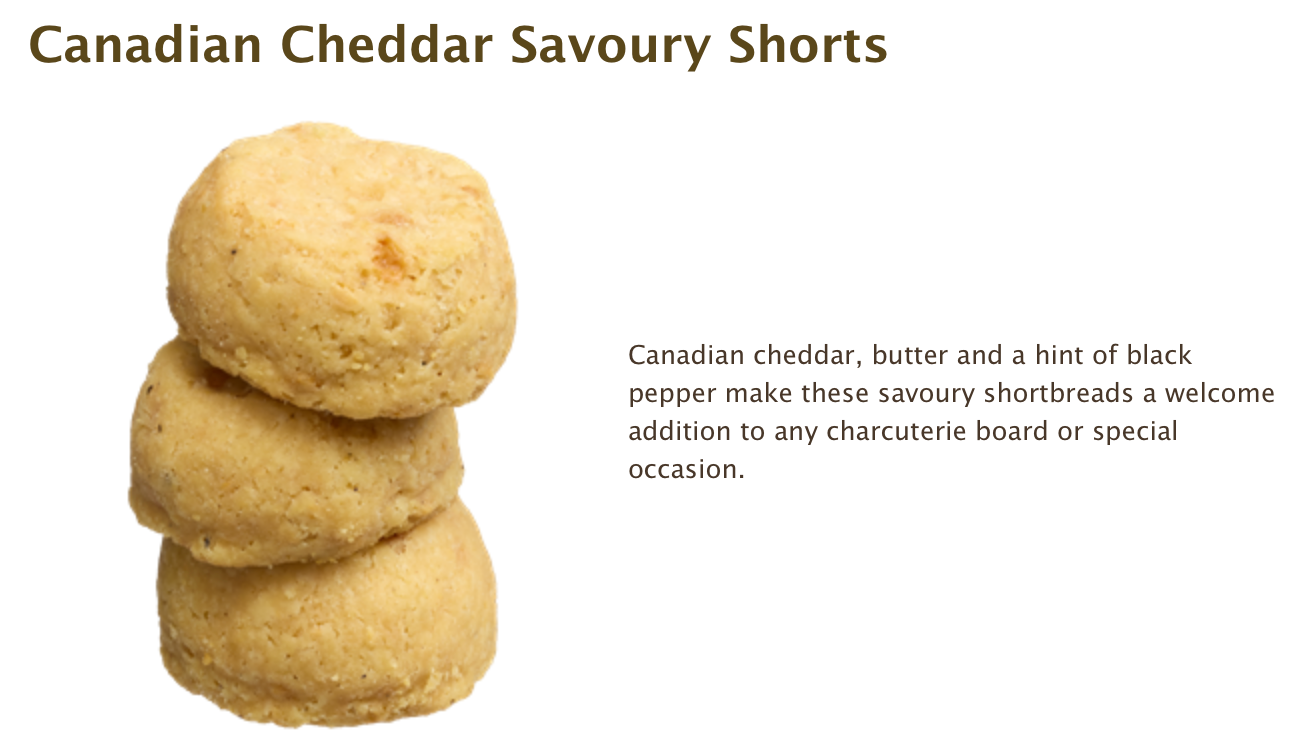Cookie It Up Canadian Cheddar Savoury Shorts - 1 Case (6 x 90g)