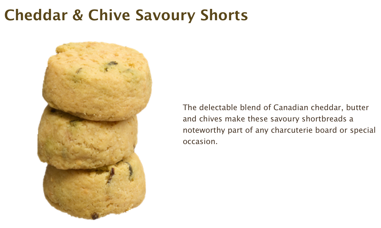Cookie It Up Cheddar & Chive Savoury Shorts - 1 Case (6 x 90g)