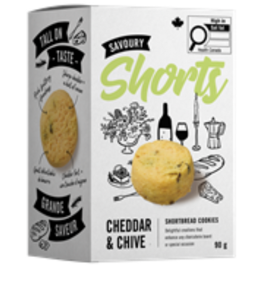 Cookie It Up Cheddar & Chive Savoury Shorts - 1 Case (6 x 90g)