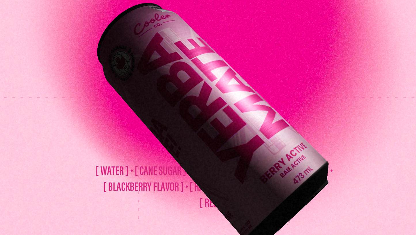 COOLER CO. Yerba Mate Berry Active - 1 Case (12 x 473ml)