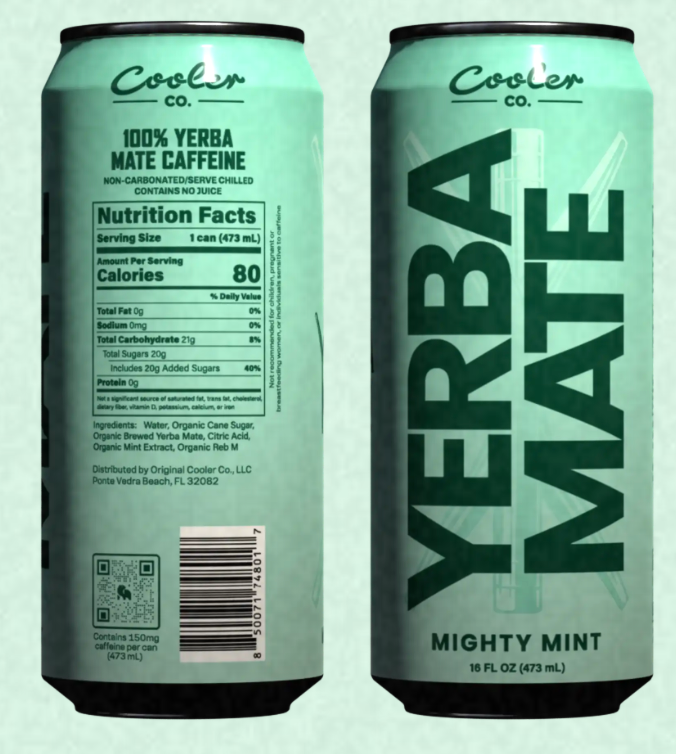 COOLER CO. Yerba Mate Mighty Mint - 1 Case (12 x 473ml)