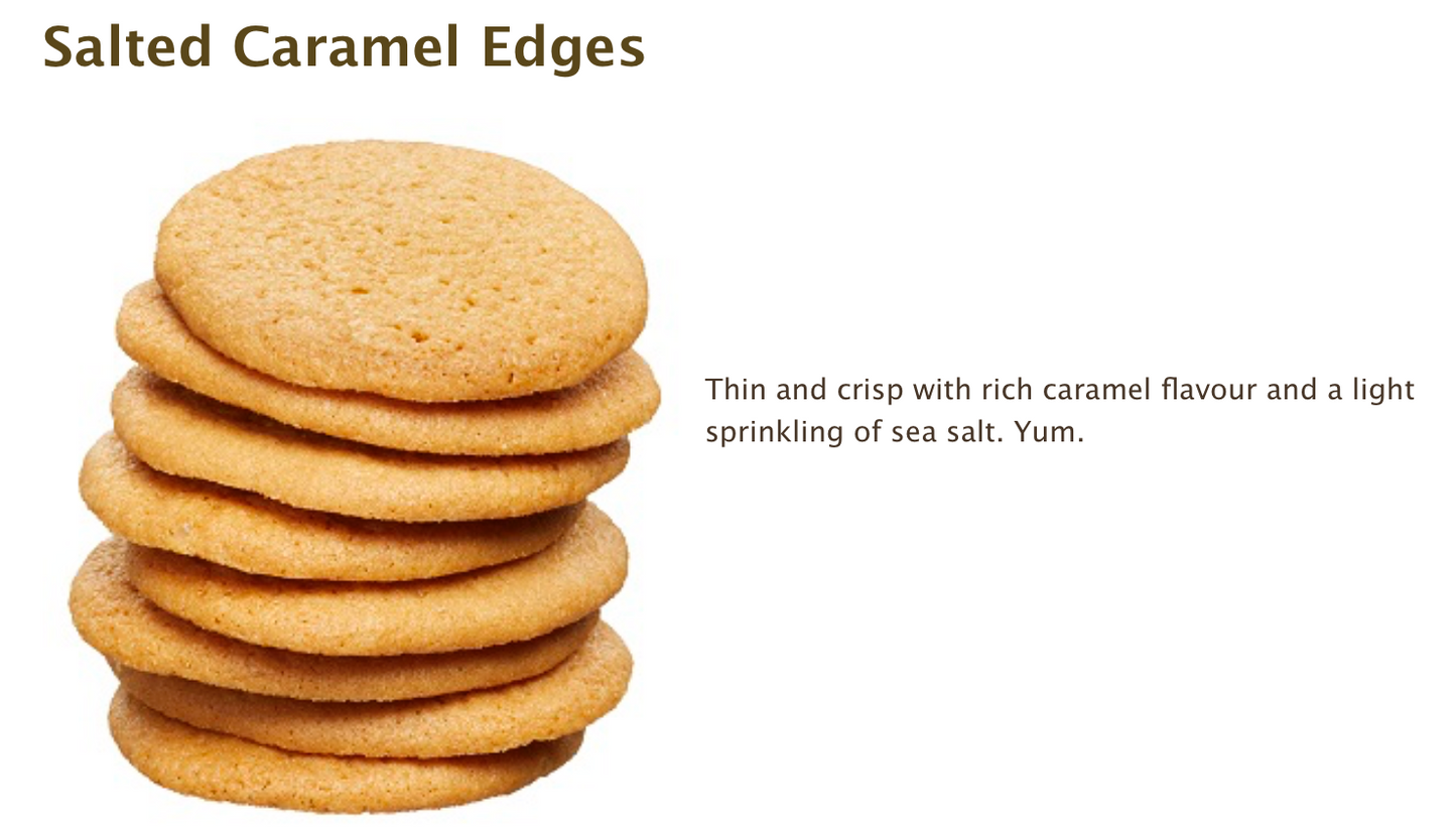 Cookie It UP! - Evie's Edges Salted Caramel - 1 Case (12 x 140g)