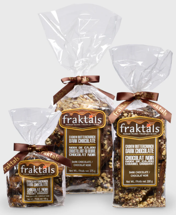 FRAKTALS, Dark chocolate - Cashew Buttercrunch Dark Chocolate - 1 Case (12Pack x 200G)