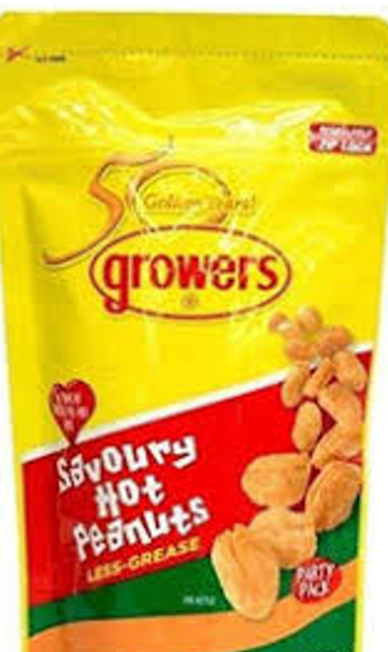 1 Case, Growers Peanuts -Savory Hot (Adobo) (24x80g)