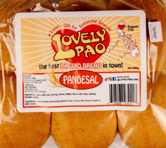 1 Case, Lovely Pao - Pandesal 900g - (24 pack per Case)