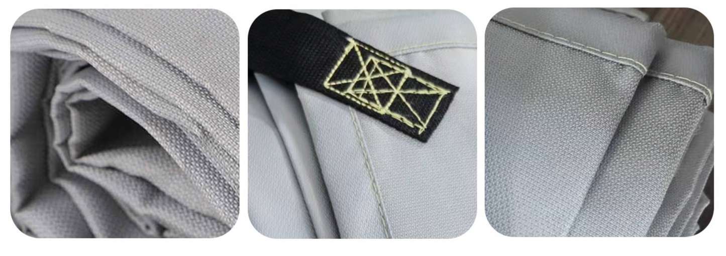 EV Vehicle Fire Blanket Silicone Coated Fiberglass - Car Fire Blanket 6m x 8m - 28kg