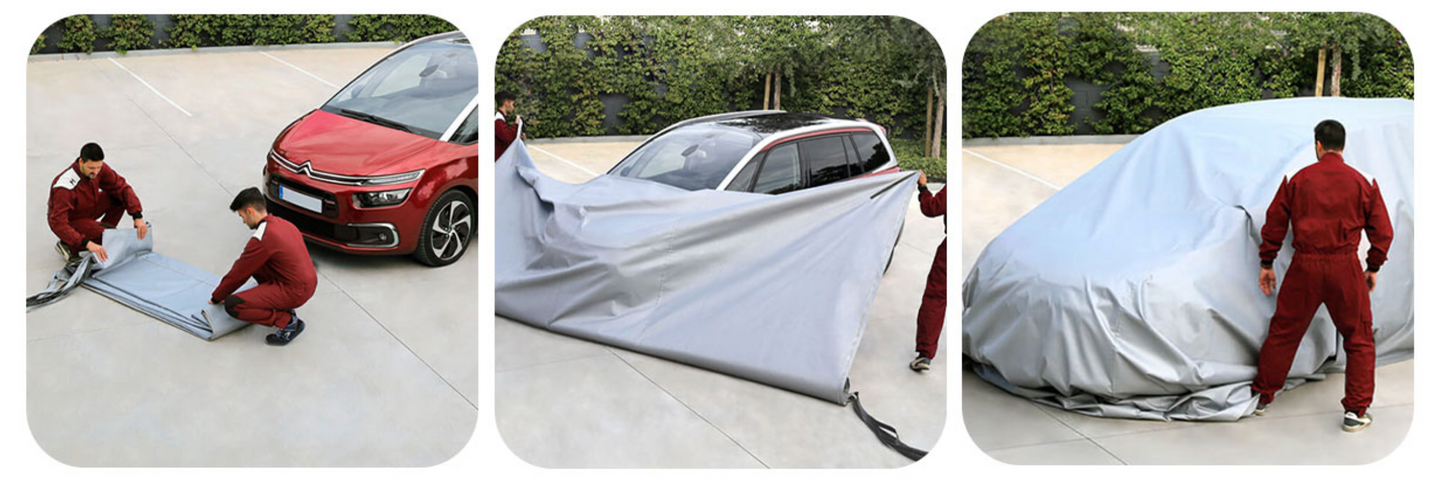 EV Vehicle Fire Blanket Silicone Coated Fiberglass - Car Fire Blanket 6m x 8m - 28kg