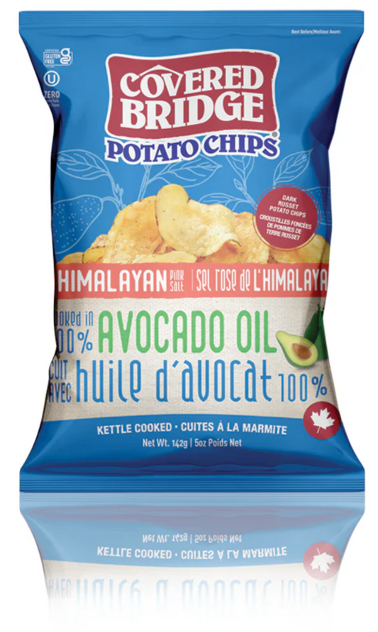 1 Case - Covered Bridge, 12 Pack - Avocado Oil With Himalayan Pink Salt, 142G