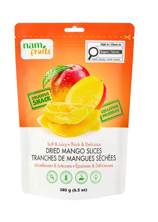 Nam Fruits Dried Mango Slices 180g (Case of 15)