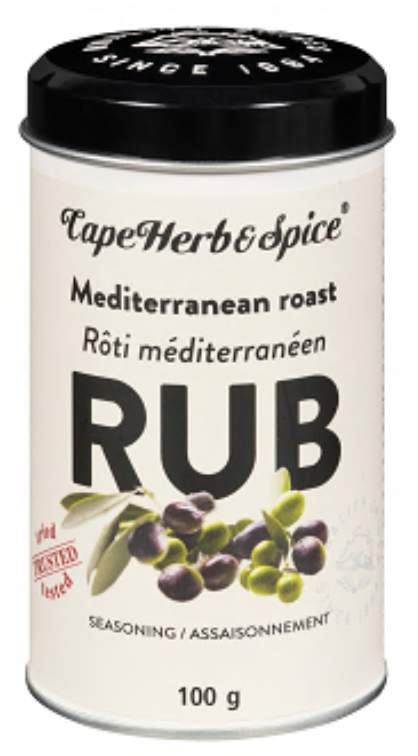 Cape Herb & Spice Mediterranean Roasts Rub Shaker, 100G - Wholesale Case of 6