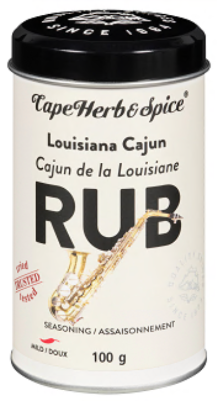 Cape Herb & Spice Louisiana Cajun Rub Shaker, 100G - Wholesale Case of 6