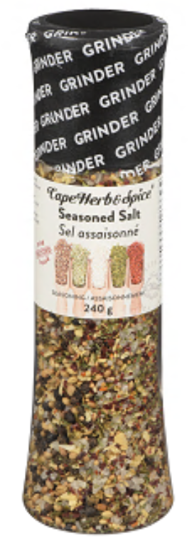 Cape Herb & Spice Seasoned Salt Giant Grinder, 240G - Wholesale Case of 6