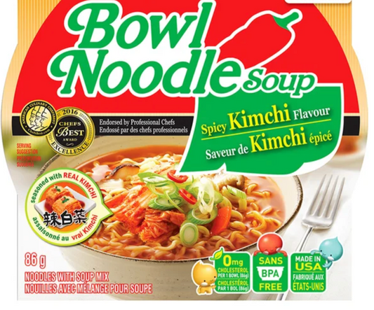 Nongshim Spicy Chicken Bowl Noodle - 1 Case (12x86g) | Wholesale Korean Instant Ramen