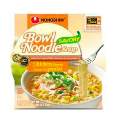 🍜 Nongshim Savory Chicken Bowl Noodle - 1 Case (12x86g) | Wholesale Korean Instant Ramen