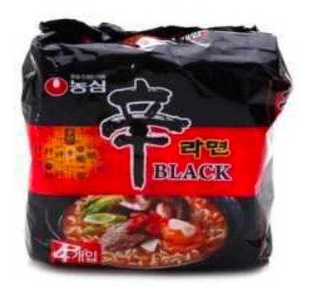 🍜 NONG SHIM SHIN BLACK MULTI - 1 Case 4(4X130G) | Wholesale Korean Spicy Ramen
